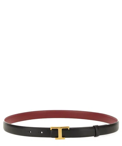 Tod's Reversible Belt T Timeless In Black
