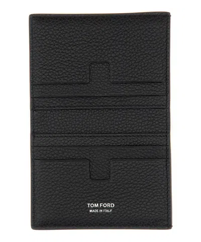 Tom Ford T Line Wallet In Black