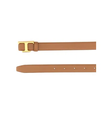 Shop Tod's Reversible T Timeless Belt In Brown