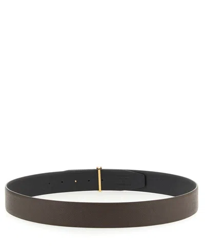 Tom Ford Reversible Belt In Brown