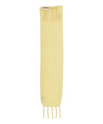 Shop Jil Sander Wool Scarf In Yellow