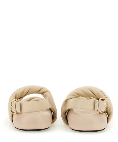 Shop Marni Sandals In Beige