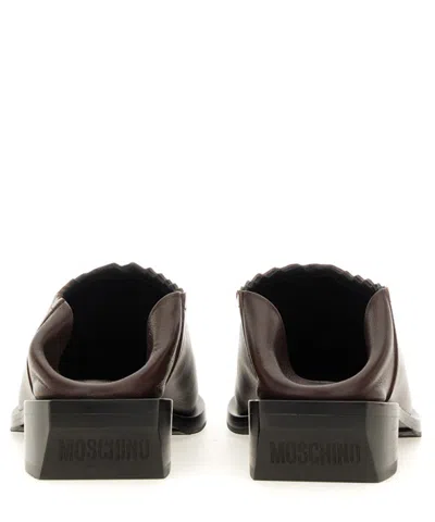 Moschino Women's Shootie Cuban Heel In Brown