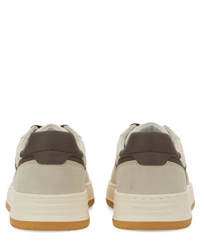 Hogan Leather Sneakers Panels Contrasting In Beige