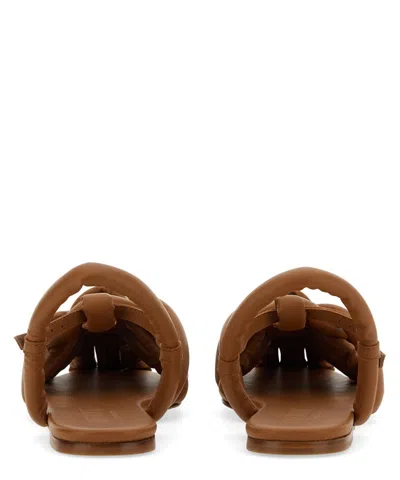 Hereu Cabersa Padded Leather Sandals In Brown