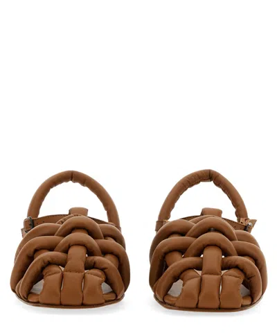 Hereu Cabersa Padded Leather Sandals In Brown