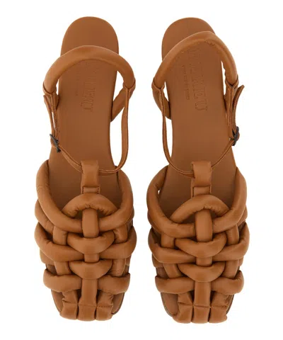 Hereu Cabersa Padded Leather Sandals In Brown