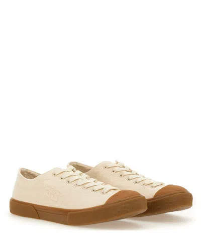 Shop Ganni Egret Sneakers In Beige