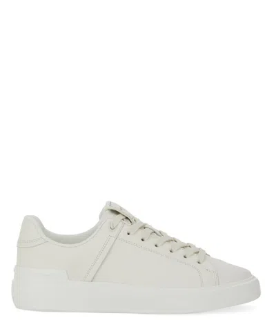 Shop Balmain B-court Sneakers In White