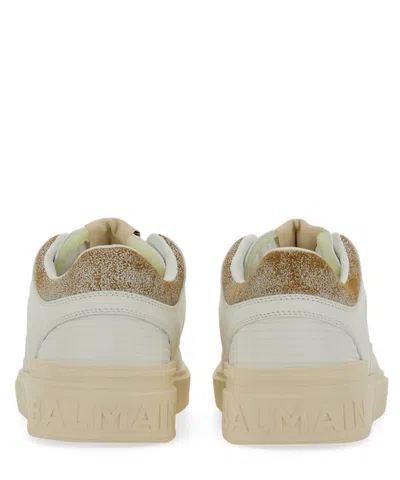 Shop Balmain B-court Sneakers In White