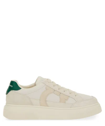 Shop Ferragamo Sneakers In White