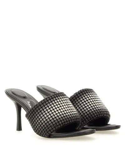 Alexander Wang Black Heiress Heeled Sandals In Black