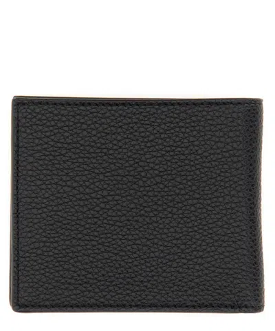 Tom Ford Logo Leather Wallet Wallets And Card Holders Black In Black