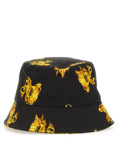 Shop Palm Angels With All Burning Hat In Black