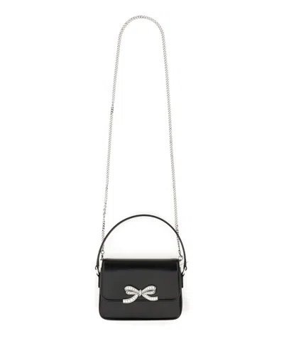 Shop Self-portrait Micro Handbag In Black