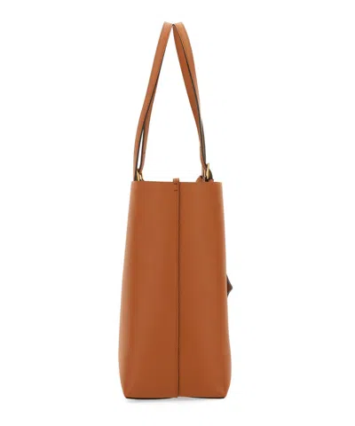Mcm Medium Lauretos Reversible Leather Shopper Bag In Brown
