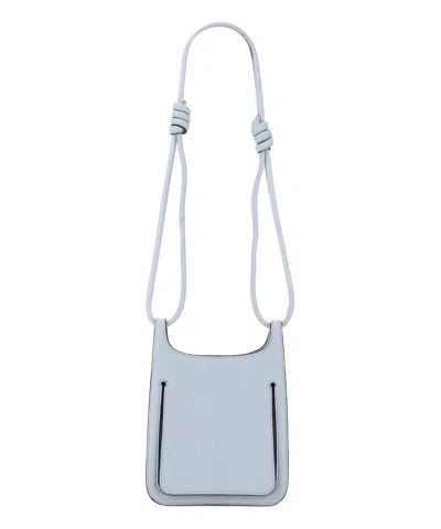Mcm Pastel Light Blue Leather Mini Himmel Hobo Crossbody Bag In Lightblue