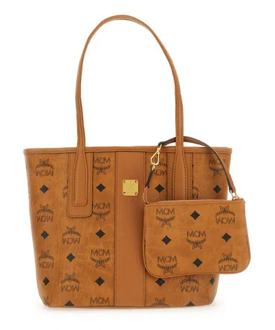 Shop Mcm Liz Mini Tote Bag In Brown