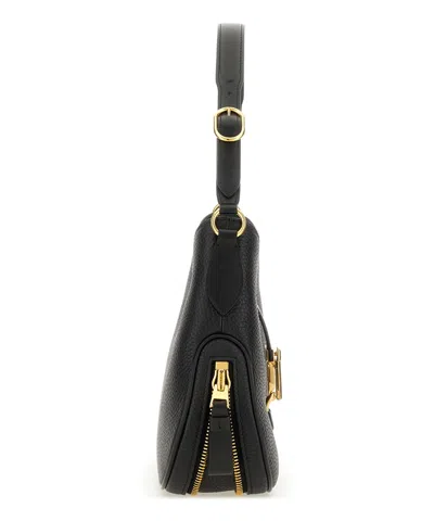 Shop Tom Ford Monarch Medium Shoulder Bag In Black