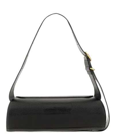 Shop Jil Sander Cannoli Small Shoulder Bag In Black