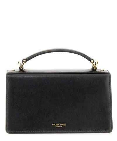 Golden Goose 'venezia' Black Hangbag With Adjustable And Removable Shoulder Strap And Clasp Closure In Black