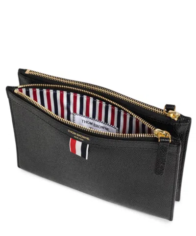 Shop Thom Browne Small Crossbody Bag In Black