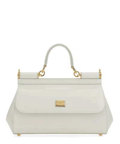 Shop Dolce & Gabbana Sicily Elongated Shoulder Bag In White