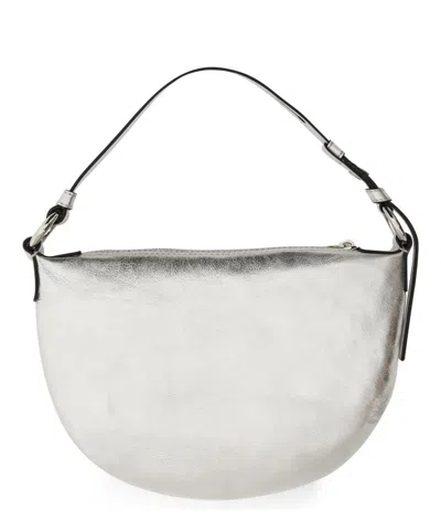 Moschino Hand Bag With Logo In Silver