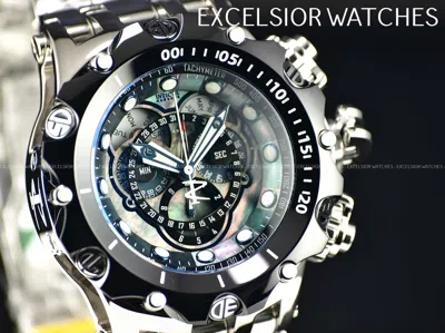 Pre-owned Invicta Reserve Venom Hybrid 51mm Swiss Master Chrono Blk Bezel Hp Ss Watch
