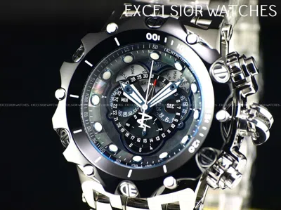 Pre-owned Invicta Reserve Venom Hybrid 51mm Swiss Master Chrono Blk Bezel Hp Ss Watch