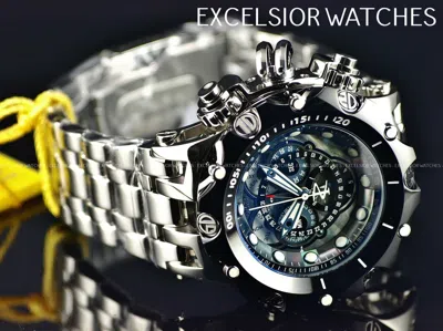 Pre-owned Invicta Reserve Venom Hybrid 51mm Swiss Master Chrono Blk Bezel Hp Ss Watch