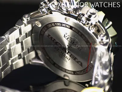 Pre-owned Invicta Reserve Venom Hybrid 51mm Swiss Master Chrono Blk Bezel Hp Ss Watch