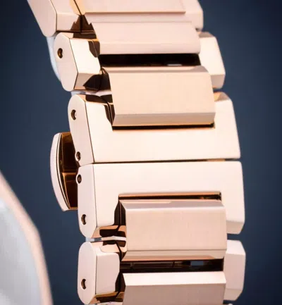 Pre-owned Bulova Precisionist X Diamond Sapphire Rose Gold Black Dial Men's Watch 97d129