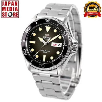 Pre-owned Orient Sports Rn-aa0810n Black Automatic Mechanical Diver 200m Men Watch Japan