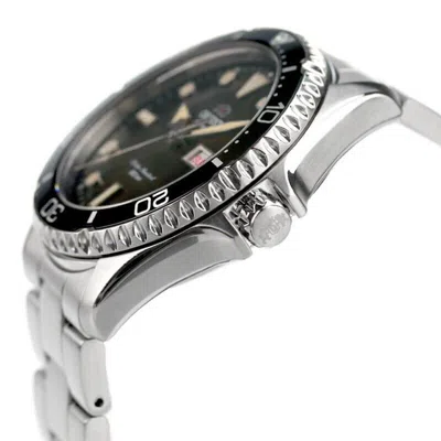 Pre-owned Orient Sports Rn-aa0810n Black Automatic Mechanical Diver 200m Men Watch Japan