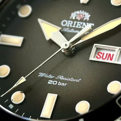 Pre-owned Orient Sports Rn-aa0810n Black Automatic Mechanical Diver 200m Men Watch Japan