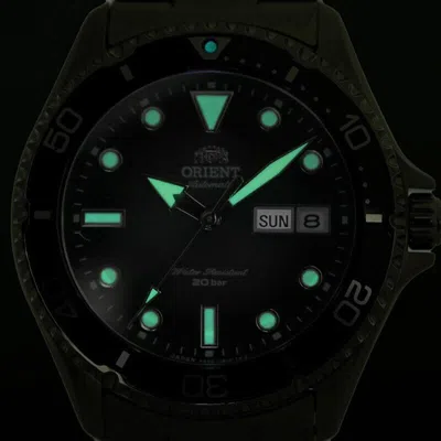Pre-owned Orient Sports Rn-aa0810n Black Automatic Mechanical Diver 200m Men Watch Japan
