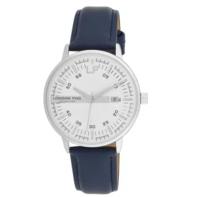 Pre-owned London Fog Millennium 40mm Round Multi Function Strap Watch (lf058) In Silver