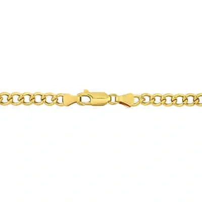 Pre-owned Amour 4.1mm Curb Chain Necklace In 14k Yellow Gold, Mpn Jms009779