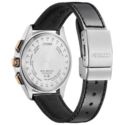 Pre-owned Citizen Attesa By1004-17x Moon Phase Titanium Eco-drive Radio Solar Watch 41.5mm
