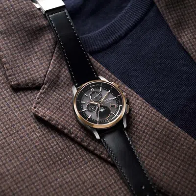 Pre-owned Citizen Attesa By1004-17x Moon Phase Titanium Eco-drive Radio Solar Watch 41.5mm