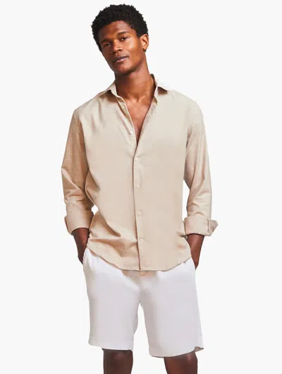 Frescobol Carioca Antonio Cashmere Blend Shirt In Camel