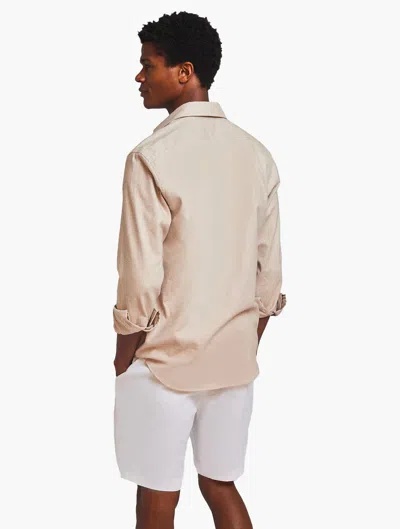 Frescobol Carioca Antonio Cashmere Blend Shirt In Camel