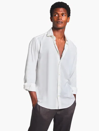 Frescobol Carioca Antonio Wool Blend Shirt In Ivory