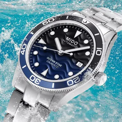 Pre-owned Mido Ocean Star 39mm Blue Gradient Dial Men's Watch M026.907.11.041.00