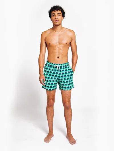 Frescobol Carioca Bola De Frescobol Sport Swim Shorts In Spring Green & Navy