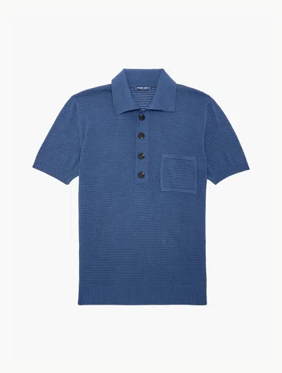 Shop Frescobol Carioca Clemente Knit Polo In Summer Night