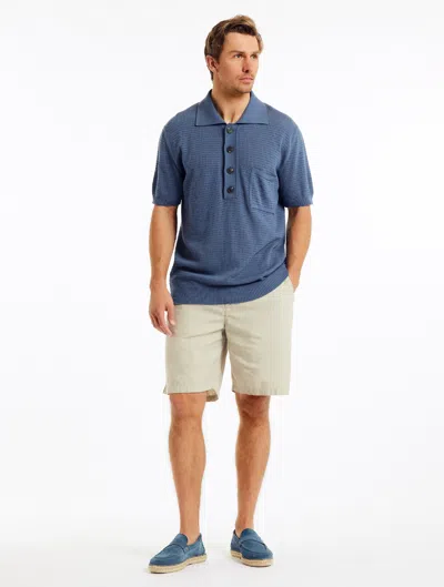 Frescobol Carioca Clemente Knit Polo In Summer Night