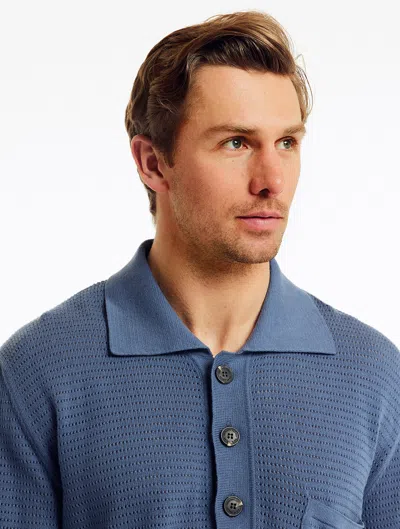 Frescobol Carioca Clemente Knit Polo In Summer Night