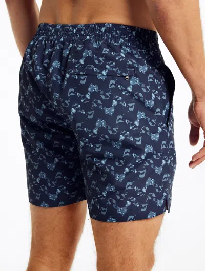 Frescobol Carioca Copa Camo Classic Swim Shorts In Summer Night & Navy